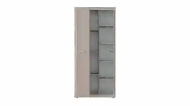 Шкаф двухдверный со стеклом Tiss, цвет Ясень шимо+Капучино фото - 3 - превью